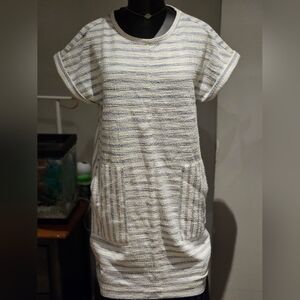 Lou & Grey Blue and White Striped Dress